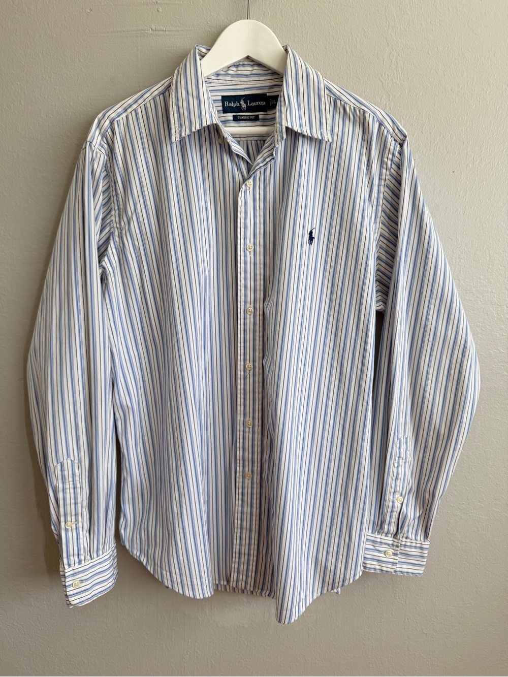 Ralph Lauren Classic Fit Striped Button Down Shirt Men’s Size L